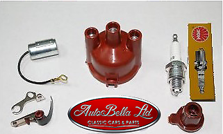 CLASSIC FIAT 500 R 126 IGNITION KIT CONDENSER POINTS ROTOR DISTRIBUTOR CAP SPARK