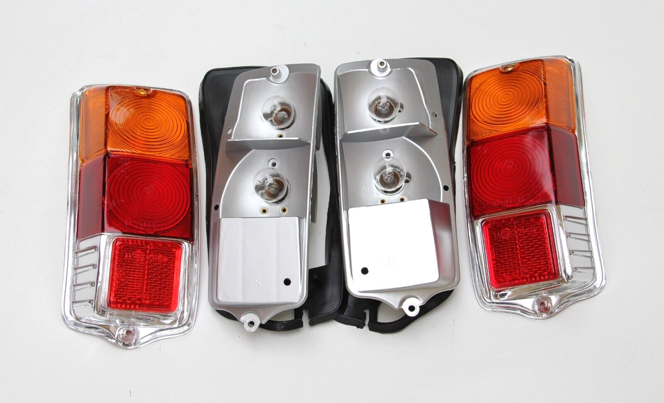 Classic Fiat 500 F L R Rear Tail Lights ASSEMBLY LEFT RIGHT "STARS" High Quality