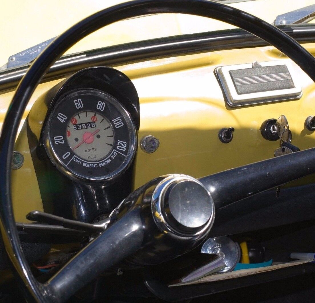 フィアット500 ステアリング　メーター　セット　Fiat 500 クラシック クラシック フィアット 500 F ラウンド スピード スピードメーター