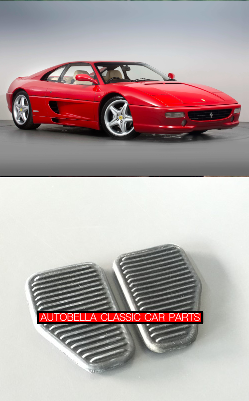 FERRARI F355 355 MANUAL CLUTCH BRAKE PEDAL COVERS RUBBERS KIT NEW