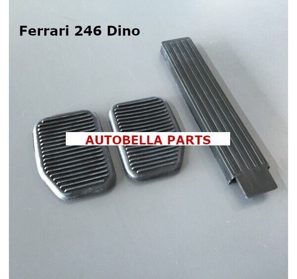 FERRARI 206 246 DINO CLUTCH BRAKE ACCELERATOR PEDAL COVERS RUBBER KIT NEW