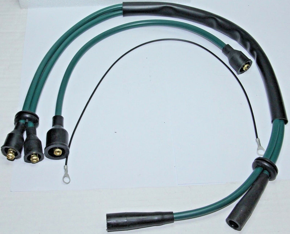 CLASSIC FIAT 500 F L R HT LEADS SPARK PLUG LEADS IGNITION LEADS BRAND NEW GREEN