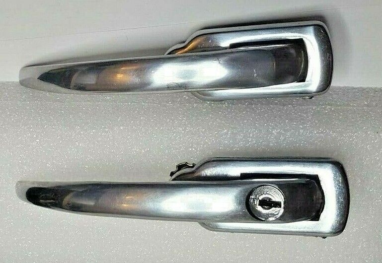 CLASSIC FIAT 500D & GIARDINIERA LHD OUTER DOOR HANDLES KIT WITH KEYS BRAND NEW
