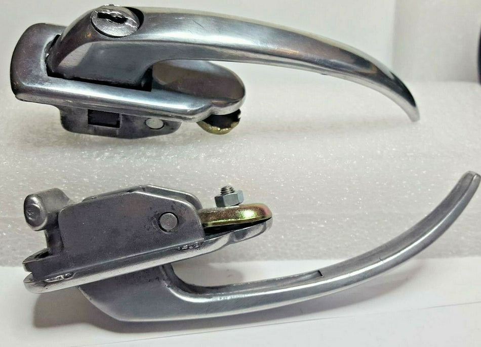 Classic Fiat 500 D & Giardiniera LHD Outer Door Handles Kit With Keys Brand New