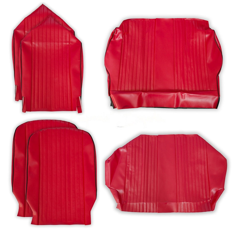 CLASSIC FIAT 500L RED INTERIOR SEAT COVERS DOOR CARDS KIT BRAND NEW